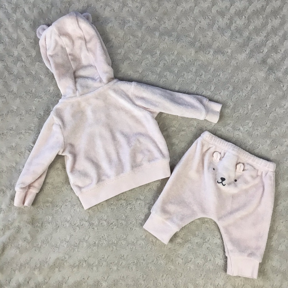 Carter’s Terry Cloth Outfit Jacket Pants - Picture 3 of 4